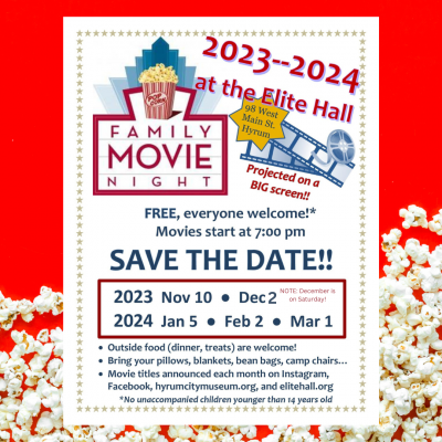 Free Family Movie Nights at Elite Hall
