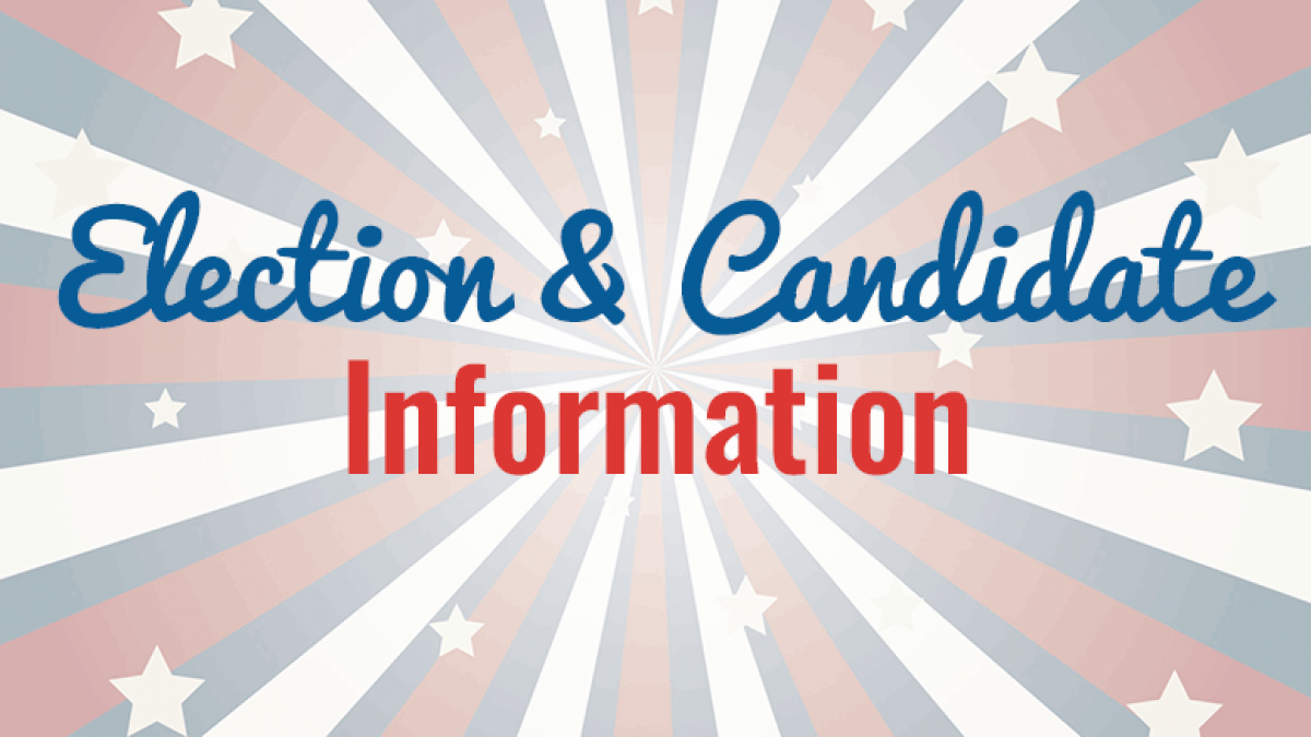 Sign with Election and Candidate Information